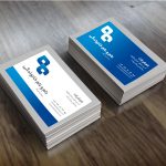 کارت ویزیت طرح آبی