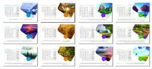 تقویم رومیزی ۱۴۰۰ طرح طبیعت