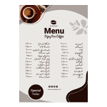 طرح لایه باز و خام منوی کافی شاپ