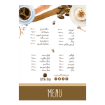 طرح آماده منوی کافی شاپ لایه باز