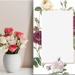 طرح زیبای حاشیه گل برای پوستر و دفتر