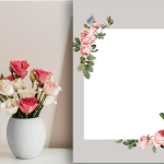 طرح حاشیه گل برای پوستر و لوح تقدیر