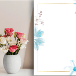 فایل حاشیه گل برای لوح سپاس