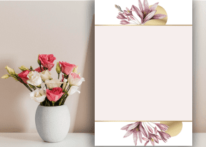 طرح خام و لایه باز حاشیه گل برای پوستر