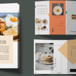 بروشور با طرح غذا برای کافی شاپ