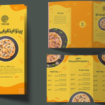 طرح بروشور لایه باز پیتزا فروشی