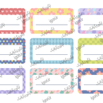 برچسب نام طرح گلدار