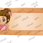برچسب نام طرح دختر چینی