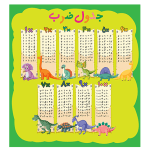 طرح آماده جدول ضرب دانش آموزی