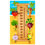 استیکر اندازه گیری قد طرح میوه