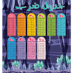 جدول ضرب طرح طبیعت