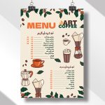 منوی لایه باز کافی شاپ آرت