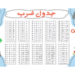 جدول ضرب طرح مدرسه و تحصیل