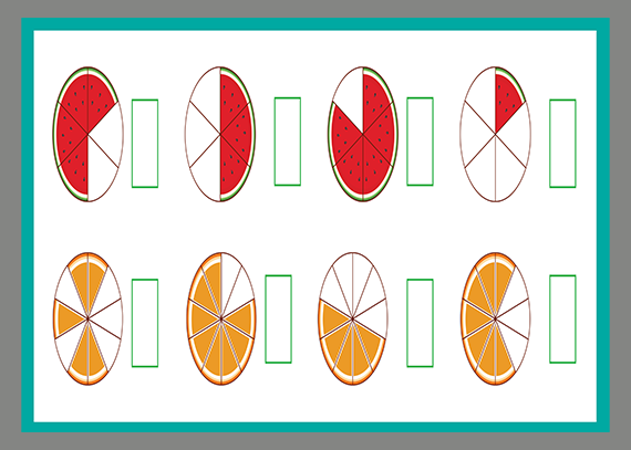 تمرین کسر با طرح‌های جذاب