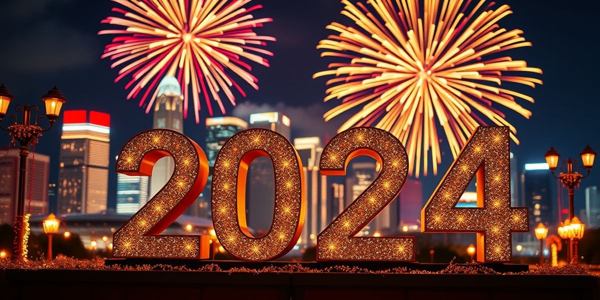 A visually appealing promotional image for New Year slider