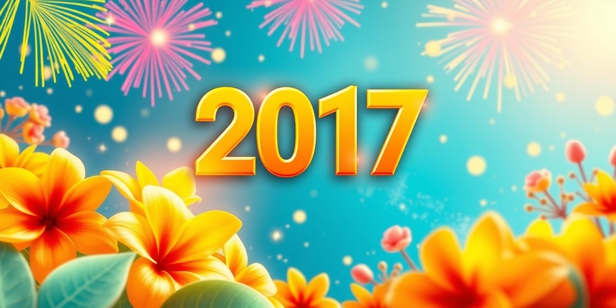 Bright summer colors in New Year slider design