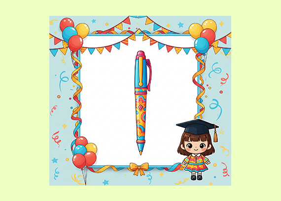 کارت جشن خودکار برای دانش آموزان دختر