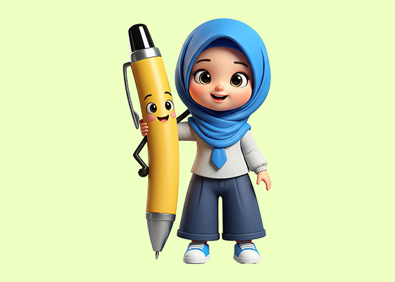 گیفت خودکار زرد و دختر برای جشن خودکار مدرسه