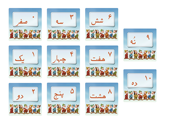 فلش کارت اعداد طرح 7کتوله