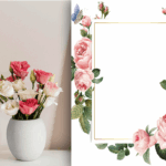 طرح حاشیه گل برای تقدیر نامه ها